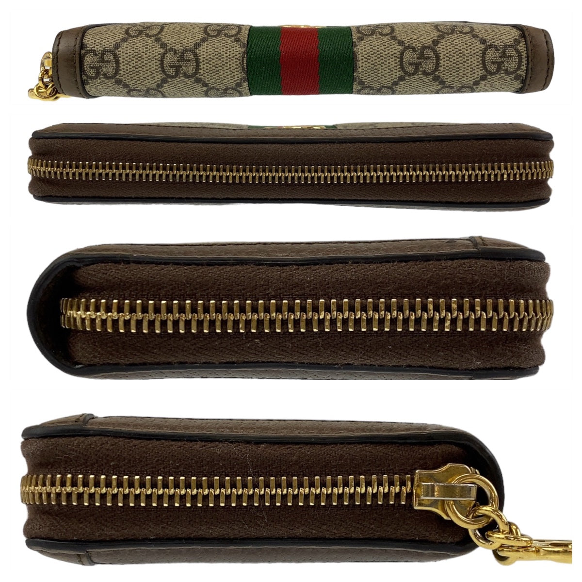 GUCCI グッチ オフィディア シェリーライン ベージュ ブラウン ゴールド金具 GGスプリームキャンバス 523154 長財布 ロングウォレット  レディース