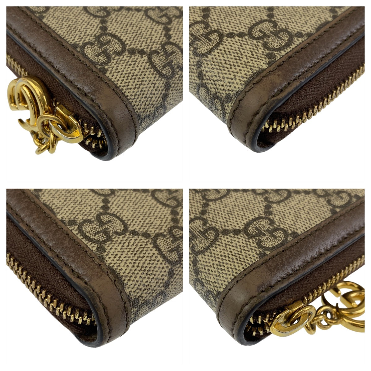 GUCCI グッチ オフィディア シェリーライン ベージュ ブラウン ゴールド金具 GGスプリームキャンバス 523154 長財布 ロングウォレット  レディース