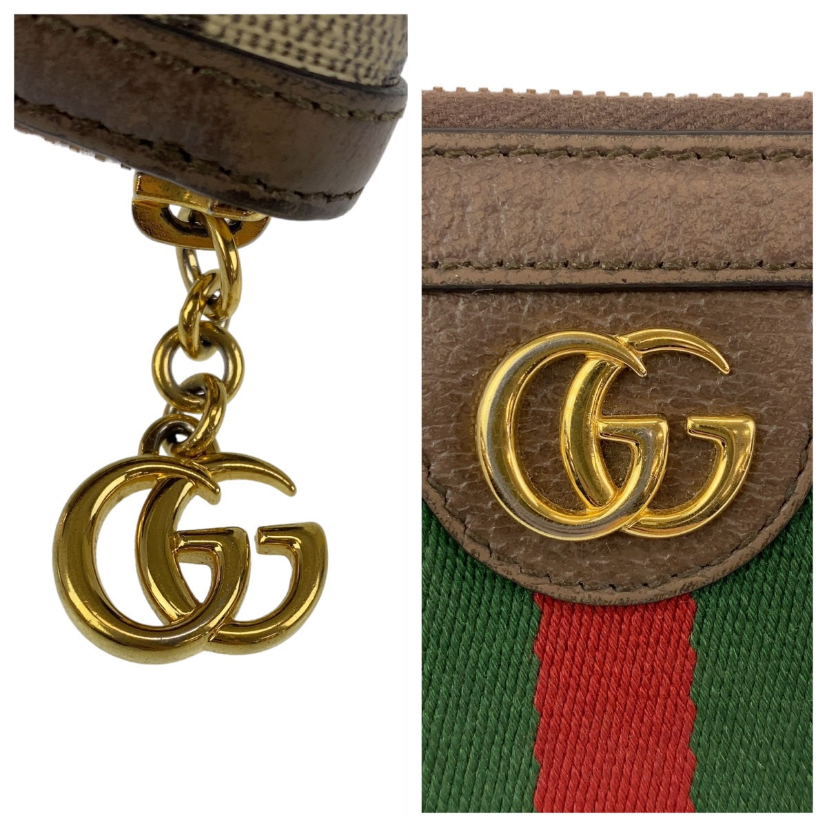 GUCCI グッチ オフィディア シェリーライン ベージュ ブラウン ゴールド金具 GGスプリームキャンバス 523154 長財布 ロングウォレット  レディース