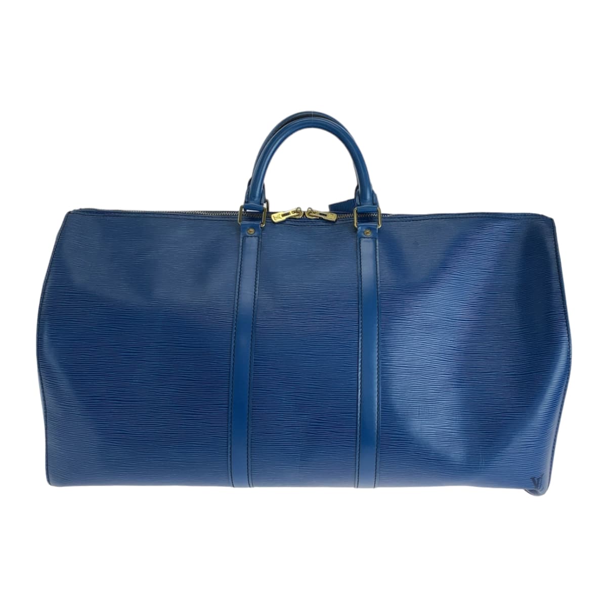 LOUIS VUITTON ルイヴィトン エピ キーポル55 ブルー ゴールド金具 レザー M42955 ボストンバッグ ハンドバッグ 男女兼用  メンズ