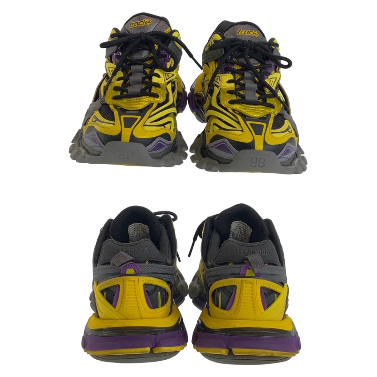 BALENCIAGA バレンシアガ track2 イエロー マルチカラー ラバー / ポリエステル 568614 スニーカー ローカット  メンズ