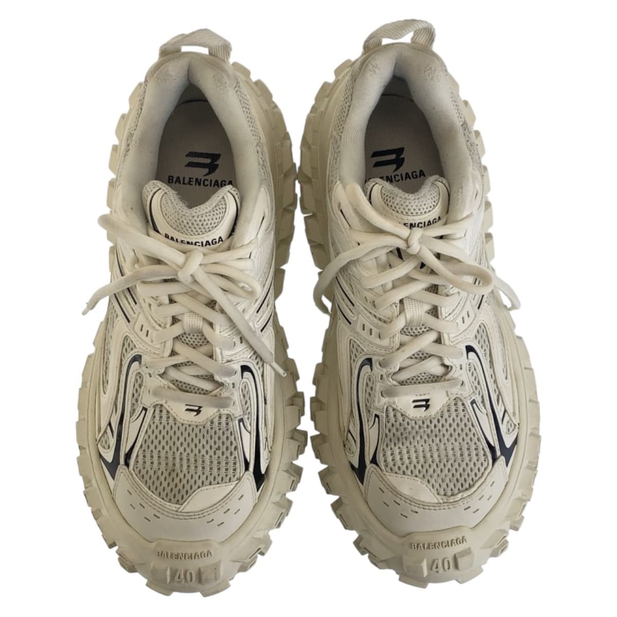 BALENCIAGA バレンシアガ ディフェンダー バウンサー サイズ表記7/26.5cm ホワイト ブラック 黒 コットン / ラバー 685613 メッシュ ローカットスニーカー  メンズ