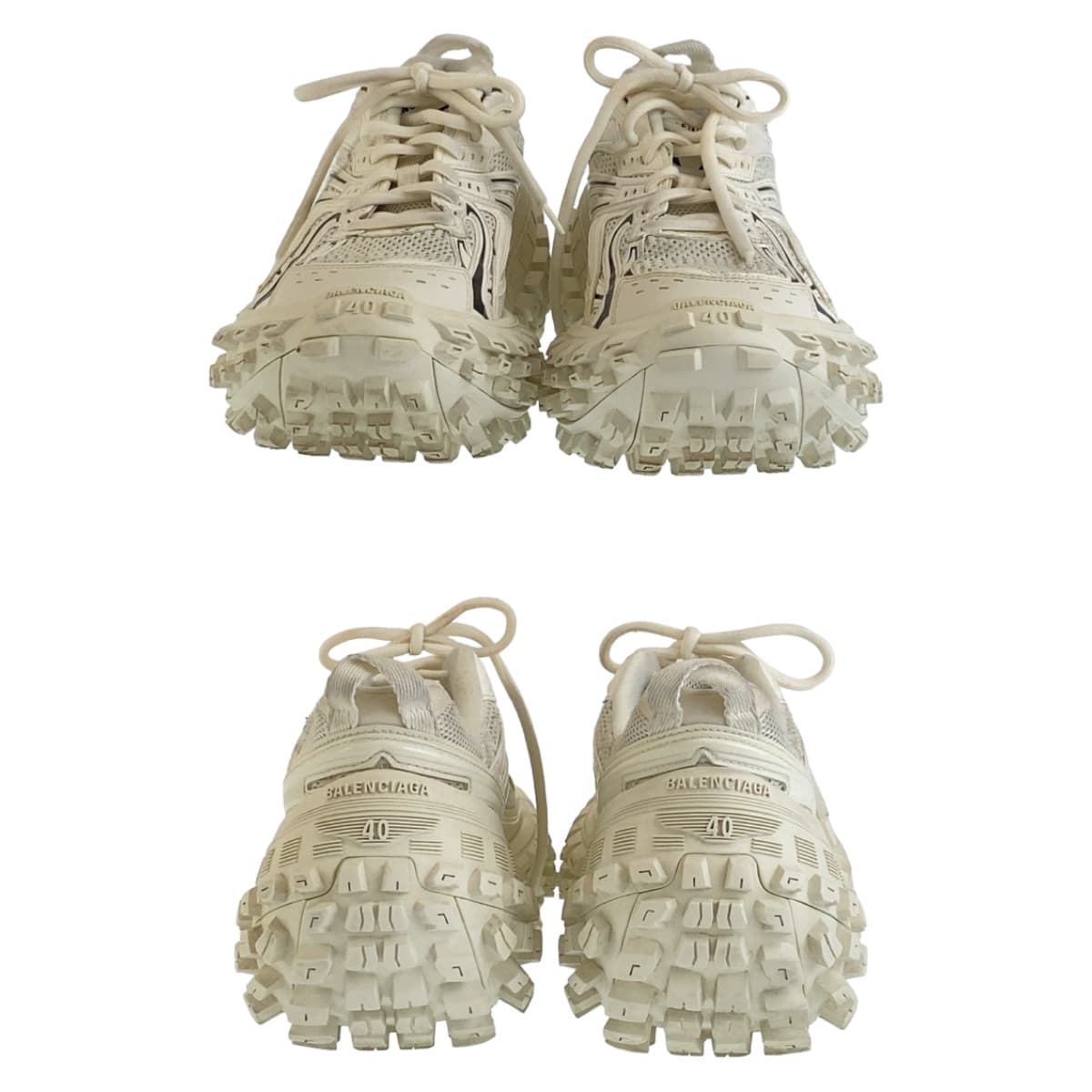 BALENCIAGA バレンシアガ ディフェンダー バウンサー サイズ表記7/26.5cm ホワイト ブラック 黒 コットン / ラバー 685613 メッシュ ローカットスニーカー  メンズ