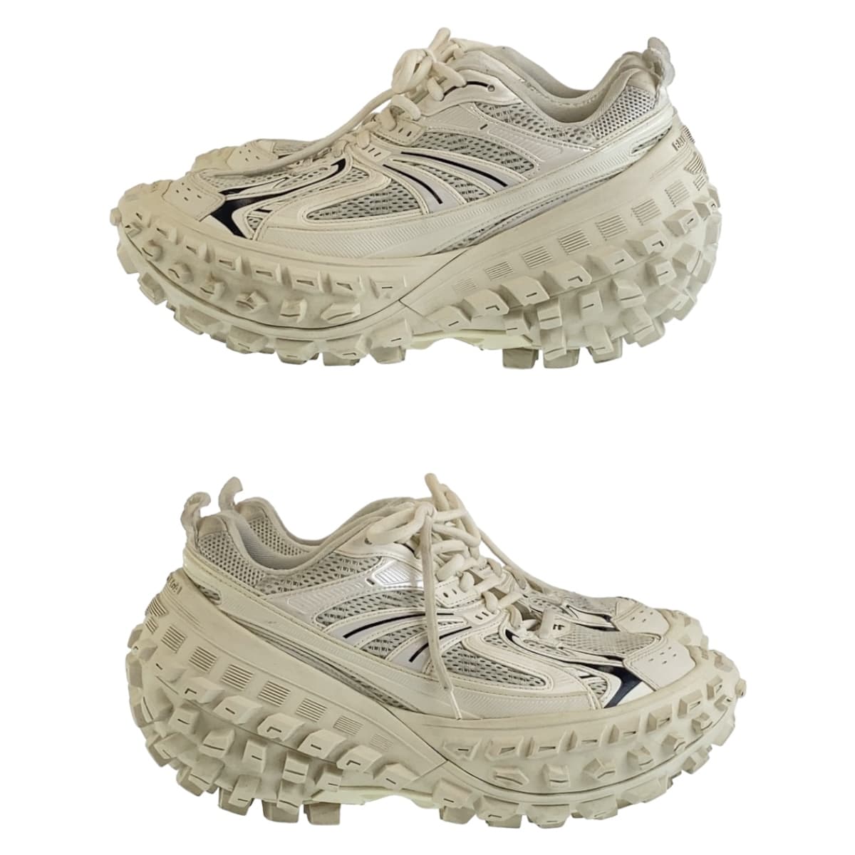 BALENCIAGA バレンシアガ ディフェンダー バウンサー サイズ表記7/26.5cm ホワイト ブラック 黒 コットン / ラバー 685613 メッシュ ローカットスニーカー  メンズ
