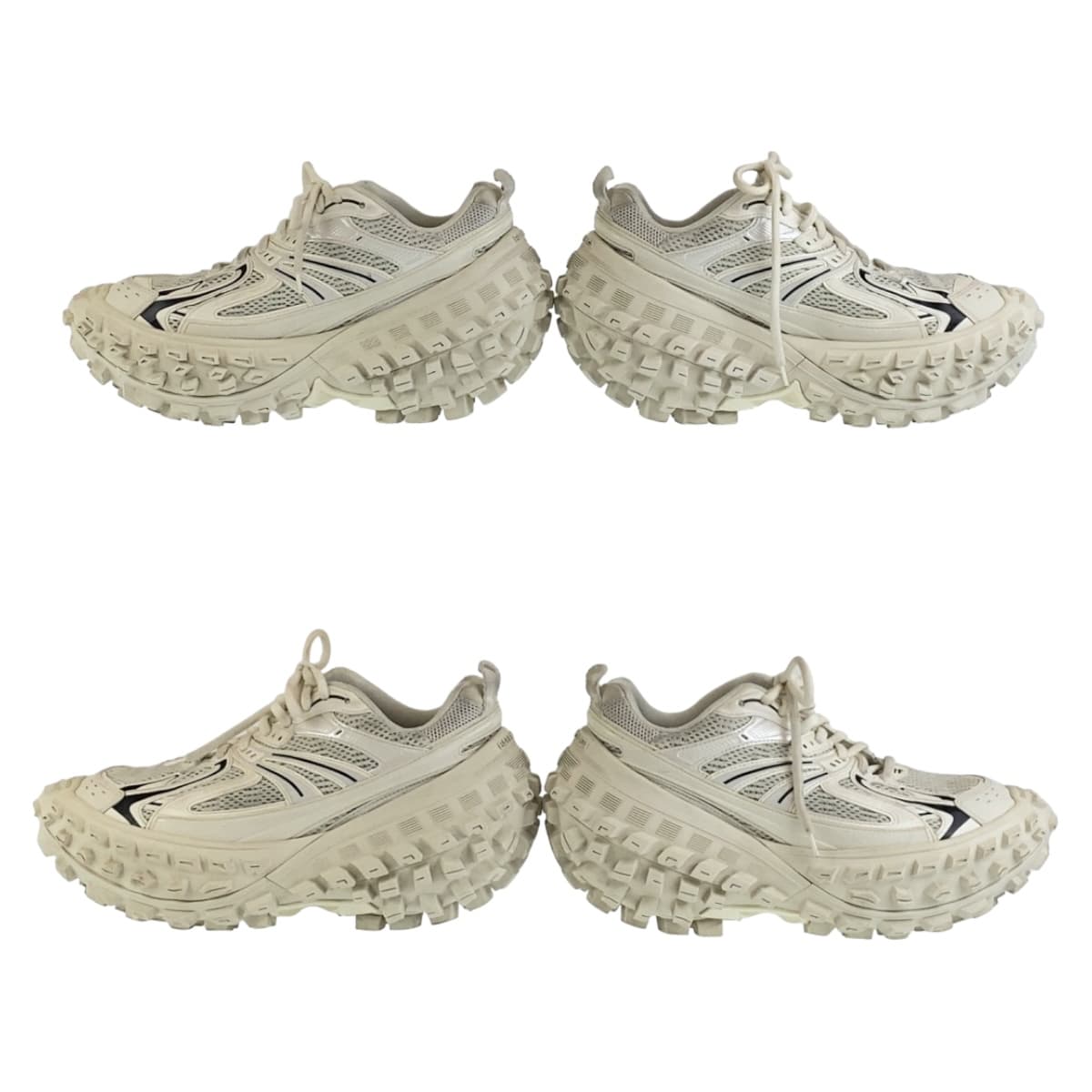 BALENCIAGA バレンシアガ ディフェンダー バウンサー サイズ表記7/26.5cm ホワイト ブラック 黒 コットン / ラバー 685613 メッシュ ローカットスニーカー  メンズ