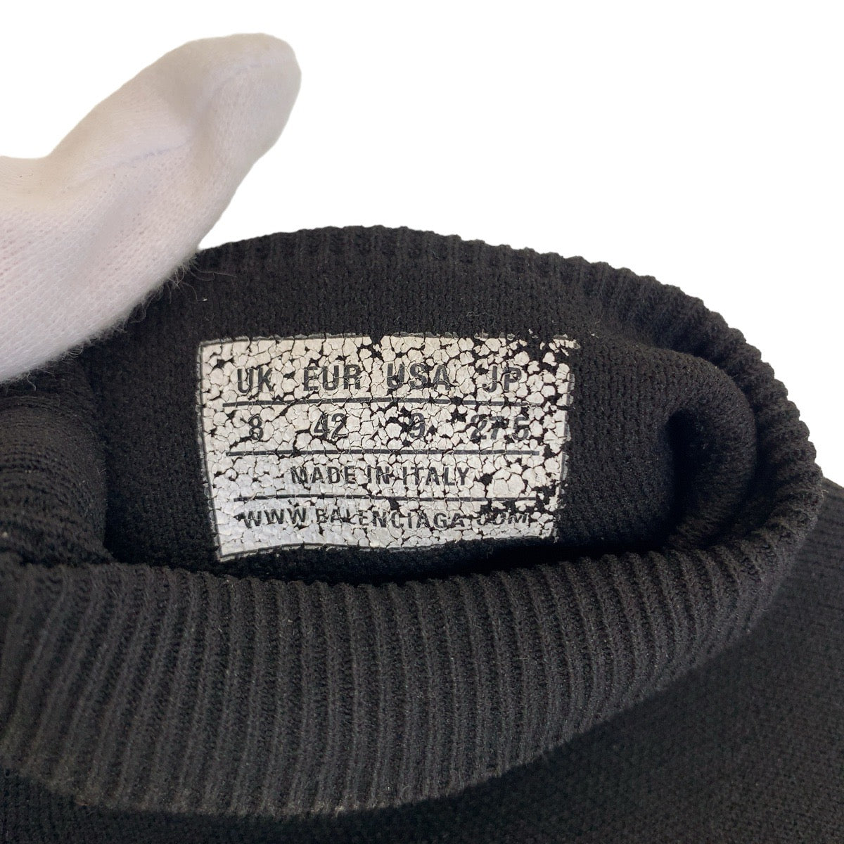 BALENCIAGA バレンシアガ スピードトレーナー サイズ表記9/27.5cm ブラック 黒 イエロー ニット / ラバー スニーカー ソックススニーカー  メンズ