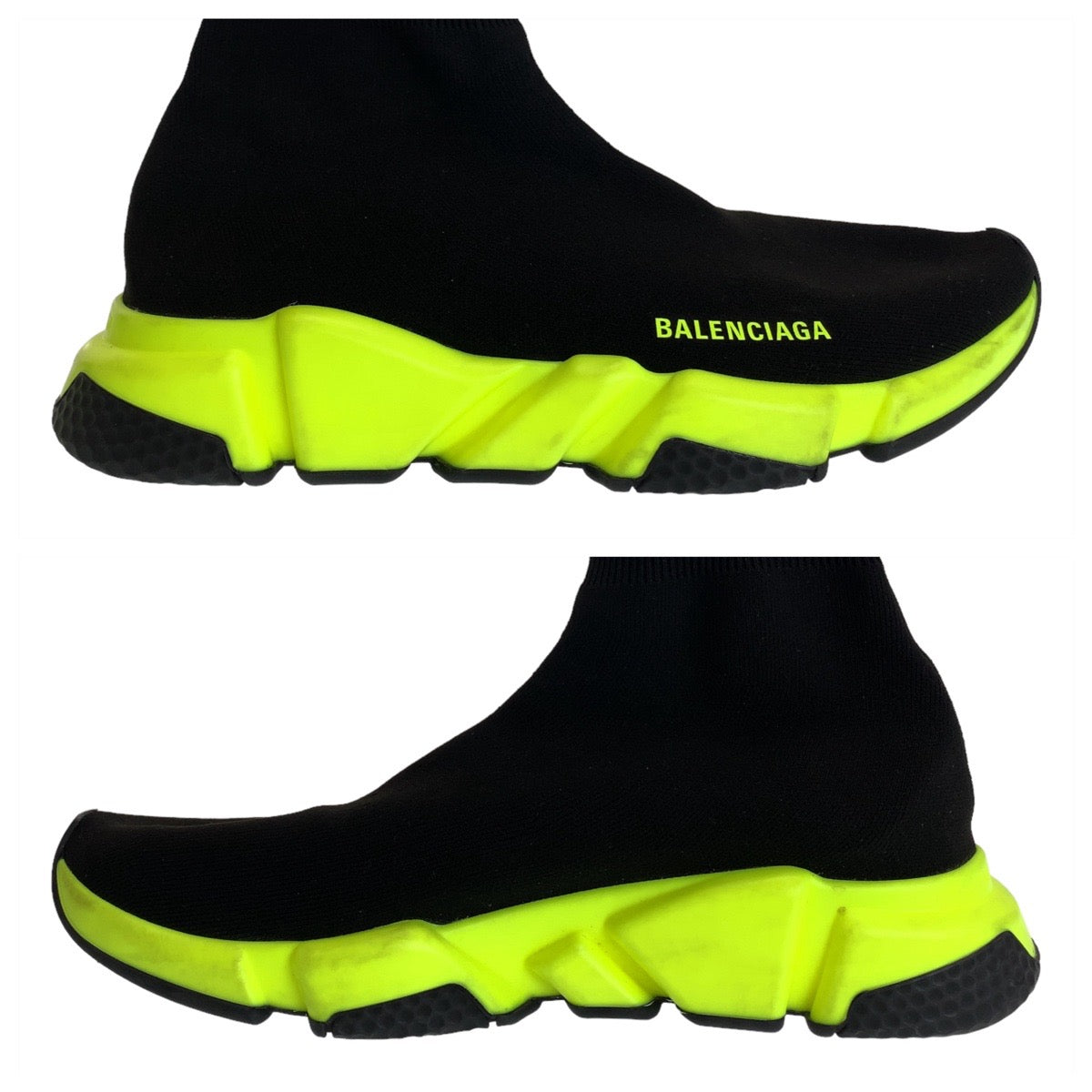 BALENCIAGA バレンシアガ スピードトレーナー サイズ表記9/27.5cm ブラック 黒 イエロー ニット / ラバー スニーカー ソックススニーカー  メンズ