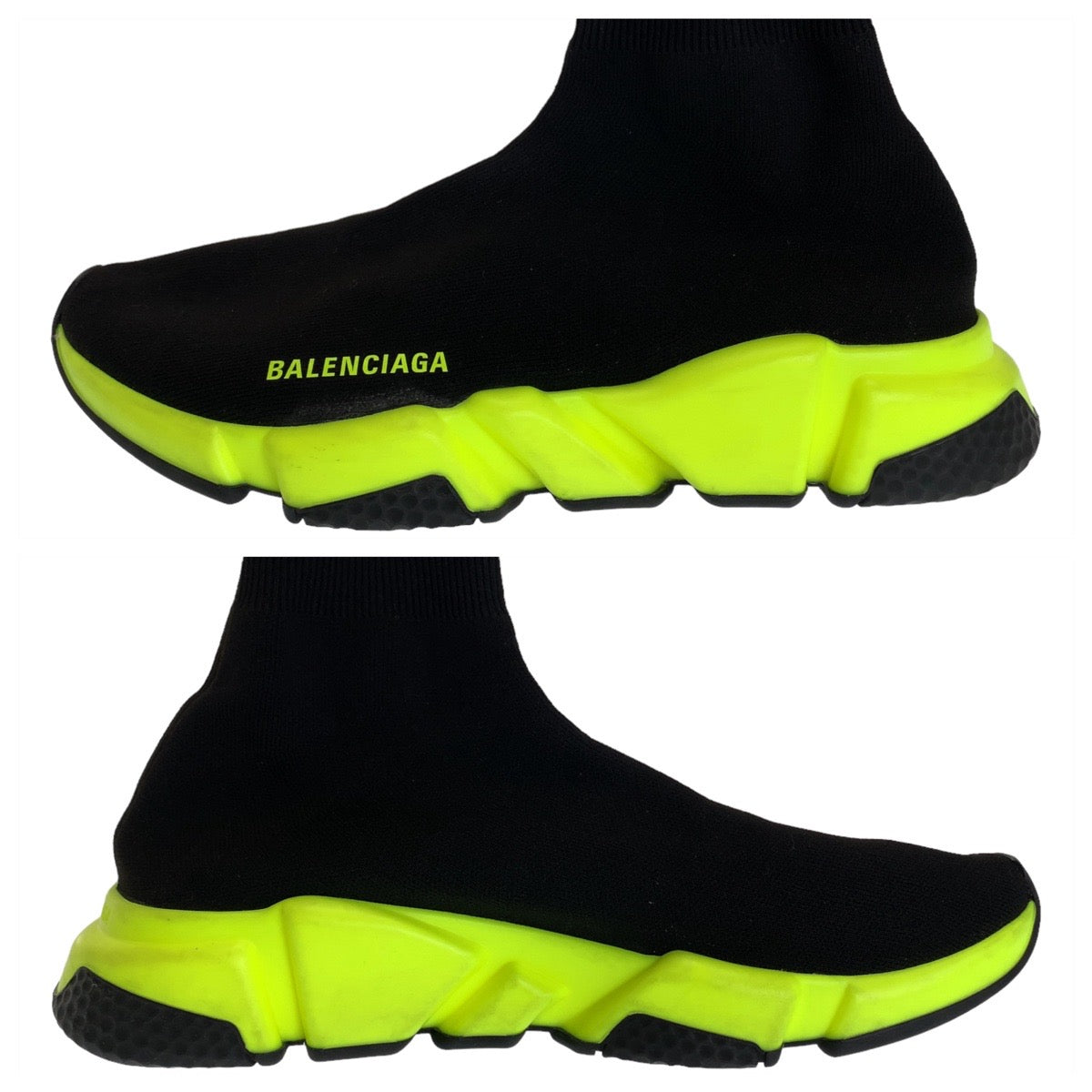 BALENCIAGA バレンシアガ スピードトレーナー サイズ表記9/27.5cm ブラック 黒 イエロー ニット / ラバー スニーカー ソックススニーカー  メンズ