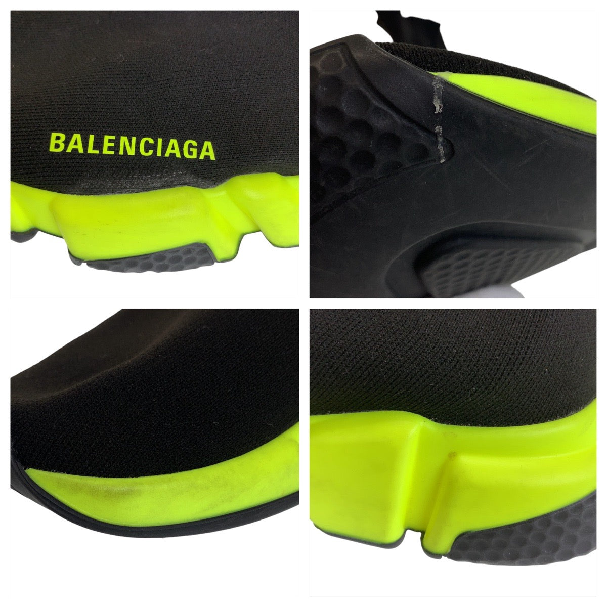 BALENCIAGA バレンシアガ スピードトレーナー サイズ表記9/27.5cm ブラック 黒 イエロー ニット / ラバー スニーカー ソックススニーカー  メンズ