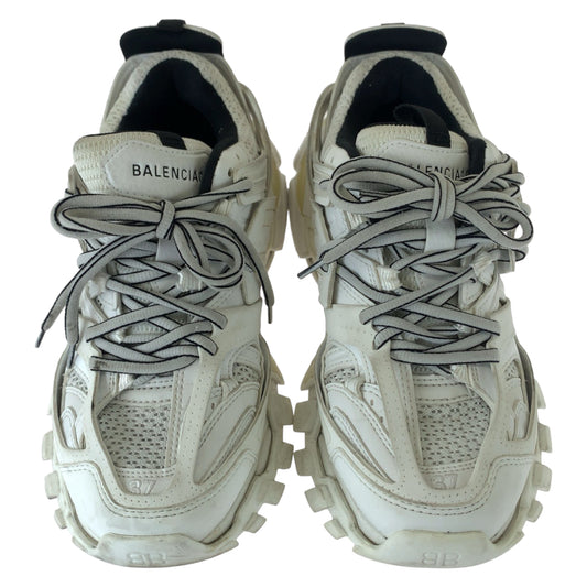 BALENCIAGA バレンシアガ TRACK2 OPEN SNEAKER 男女兼用 ホワイト ブラック 黒 レザー 568615 スニーカー ローカット