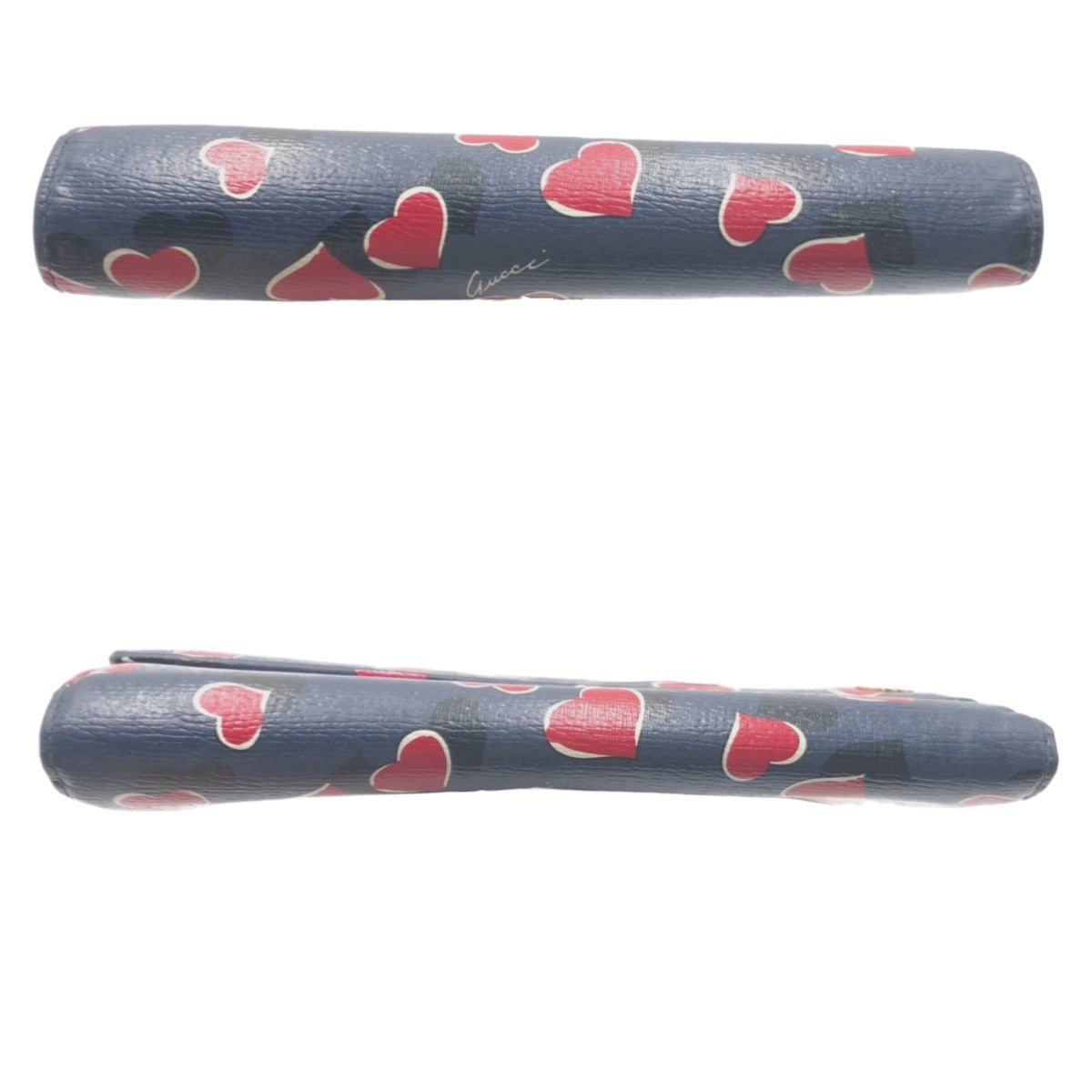 GUCCI グッチ インターロッキング ネイビー レッド ゴールド金具 レザー 309702 長財布 ロングウォレット  レディース