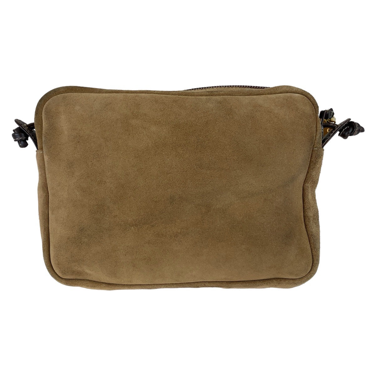 112432
LOEWE ロエベ ヴィンテージ アナグラム ブラウン ゴールド金具 スウェード / レザー 斜め掛け ショルダーバッグ ポシェット カメラバッグ  レディース