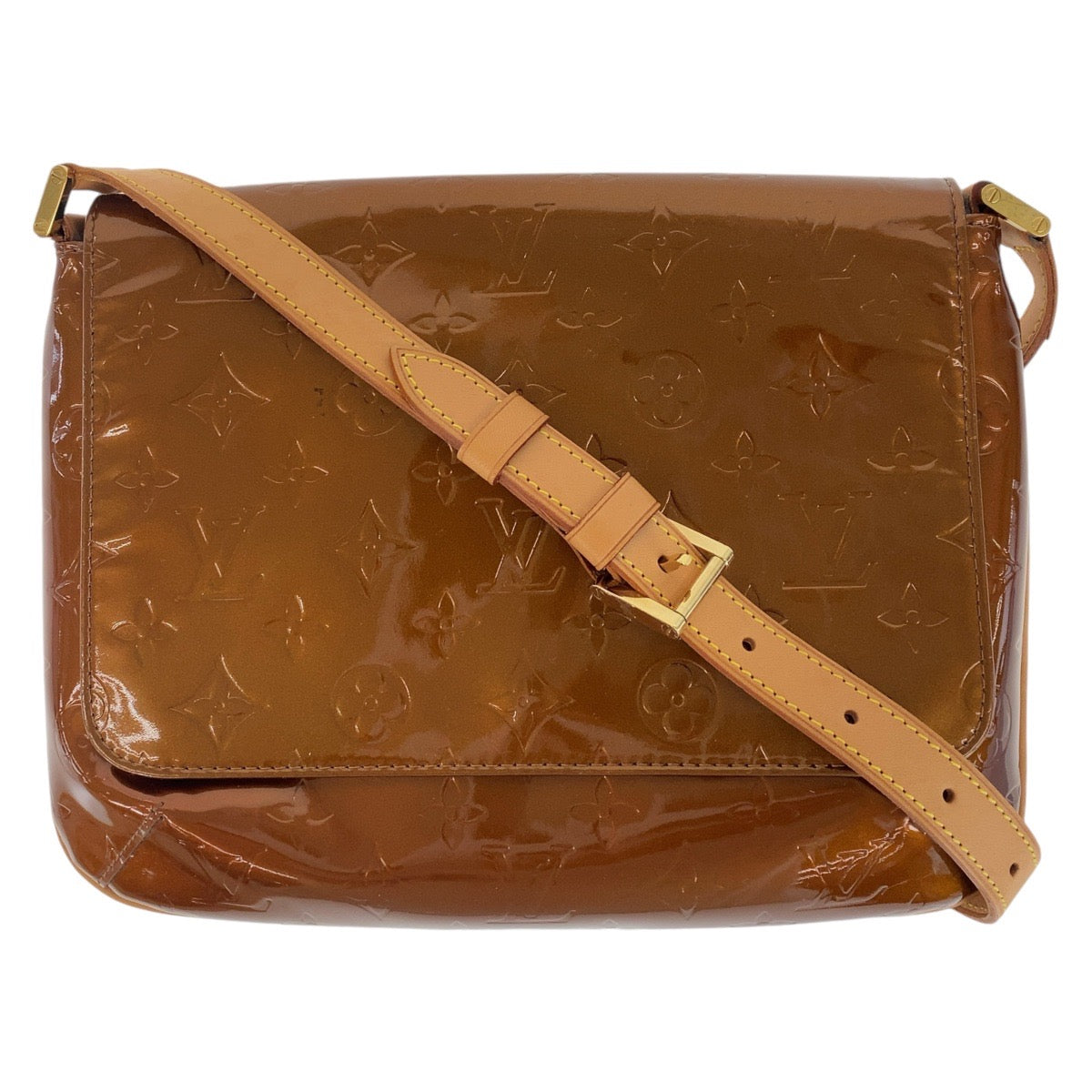 12431
LOUIS VUITTON ルイヴィトン ヴェルニ トンプソンストリート ブロンズ ブラウン ゴールド金具 エナメル / レザー M91124 ショルダーバッグ メッセンジャーバッグ  レディース ABP33