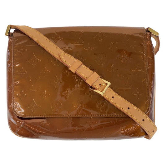 12431
LOUIS VUITTON ルイヴィトン ヴェルニ トンプソンストリート ブロンズ ブラウン ゴールド金具 エナメル / レザー M91124 ショルダーバッグ メッセンジャーバッグ  レディース ABP33