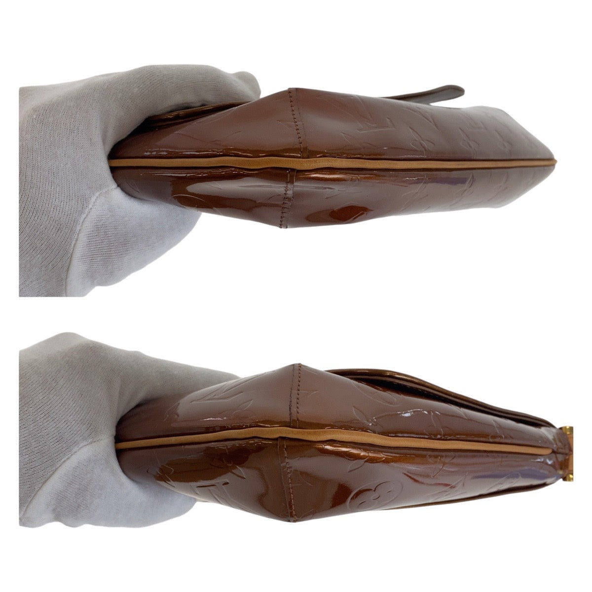 12431
LOUIS VUITTON ルイヴィトン ヴェルニ トンプソンストリート ブロンズ ブラウン ゴールド金具 エナメル / レザー M91124 ショルダーバッグ メッセンジャーバッグ  レディース ABP33
