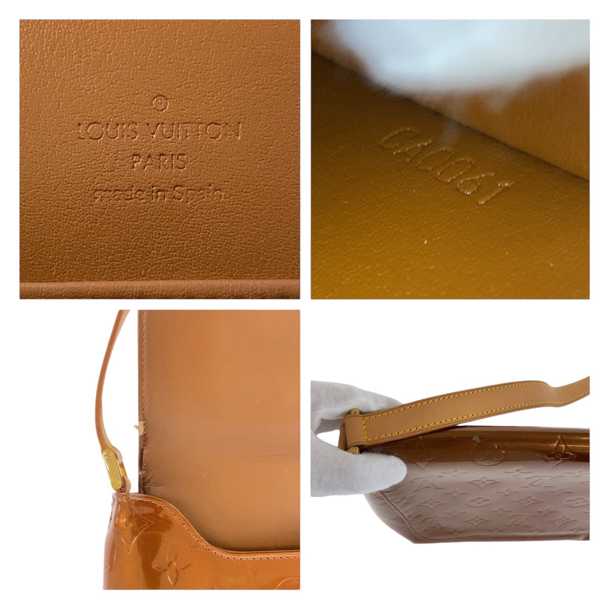 12431
LOUIS VUITTON ルイヴィトン ヴェルニ トンプソンストリート ブロンズ ブラウン ゴールド金具 エナメル / レザー M91124 ショルダーバッグ メッセンジャーバッグ  レディース ABP33