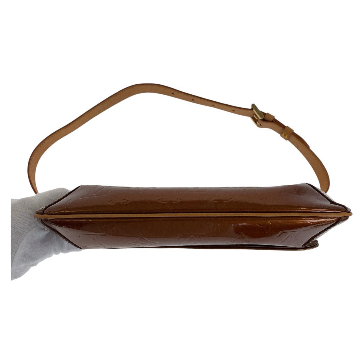 12431
LOUIS VUITTON ルイヴィトン ヴェルニ トンプソンストリート ブロンズ ブラウン ゴールド金具 エナメル / レザー M91124 ショルダーバッグ メッセンジャーバッグ  レディース ABP33