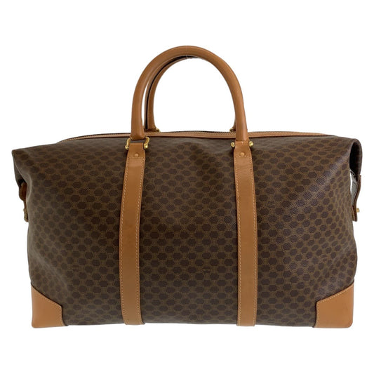 11494
CELINE セリーヌ ヴィンテージ マダカム ブラウン ゴールド金具 PVC ボストンバッグ  メンズ