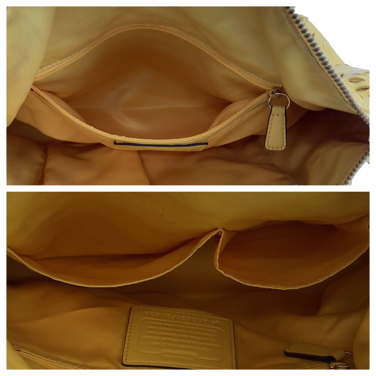 112429
COACH コーチ マディソン レースレザー マギー イエロー ゴールド金具 レザー トートバッグ ハンドバッグ ショルダーバッグ 2way  レディース