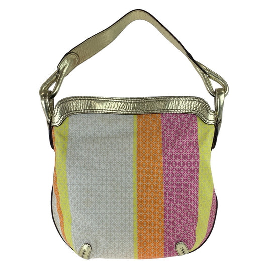 11498
LOEWE ロエベ アナグラム ホーボー マルチカラー イエロー ゴールド金具 キャンバス / レザー ショルダーバッグ  レディース