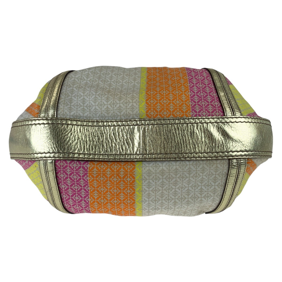 11498
LOEWE ロエベ アナグラム ホーボー マルチカラー イエロー ゴールド金具 キャンバス / レザー ショルダーバッグ  レディース
