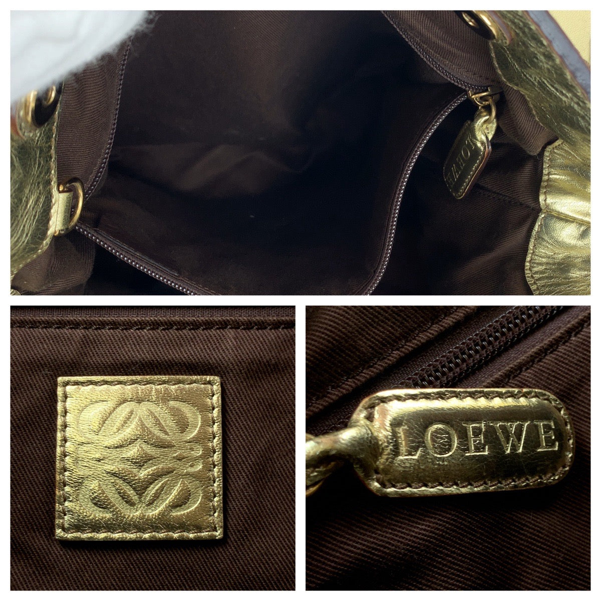 11498
LOEWE ロエベ アナグラム ホーボー マルチカラー イエロー ゴールド金具 キャンバス / レザー ショルダーバッグ  レディース
