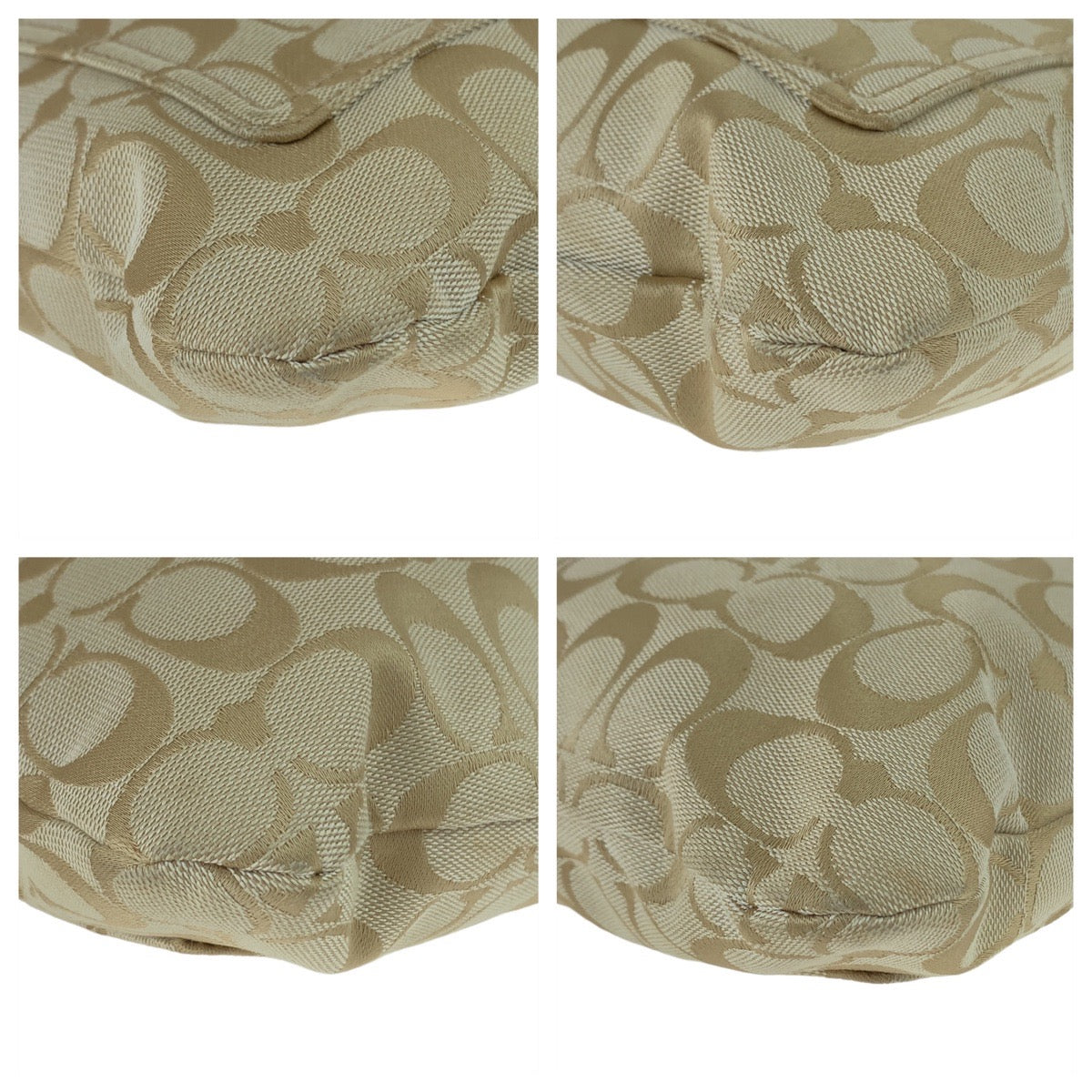 12422
 
COACH Signature Embossed Beige Silver Hardware Canvas/Leather Shoulder Bag Pochette Crossbody Bag for Women