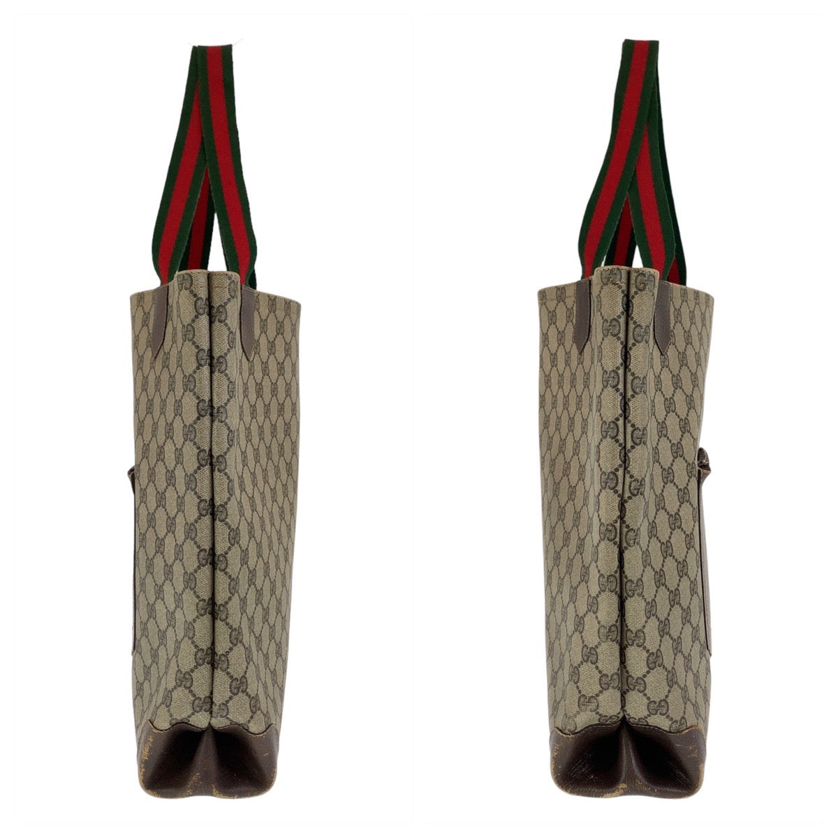 111503
GUCCI グッチ ヴィンテージ シェリーライン オールドグッチ ベージュ ブラウン GGスプリームキャンバス トートバッグ ショルダーバッグ  メンズ