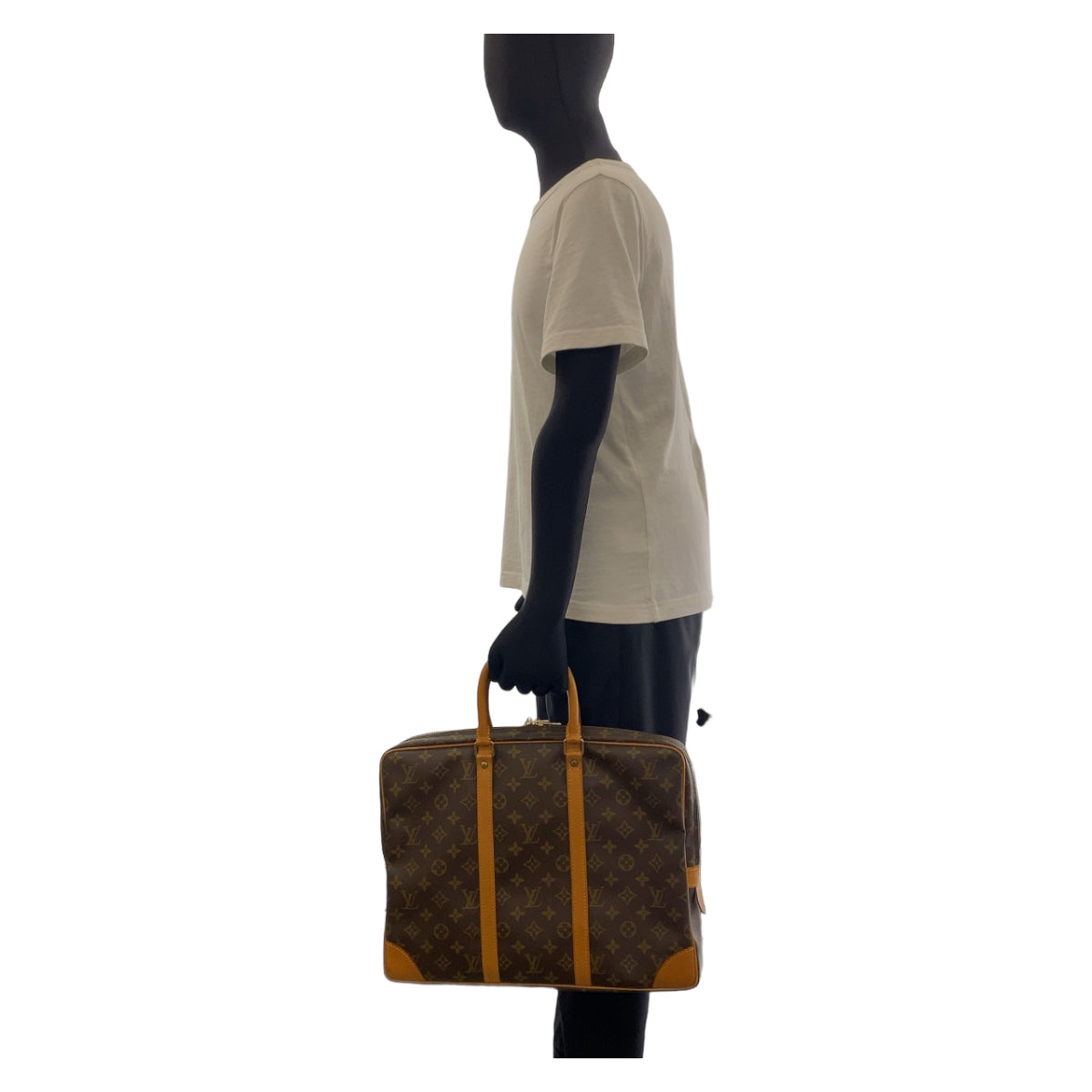 11505
LOUIS VUITTON ルイヴィトン モノグラム ポルトドキュマン ヴォワヤージュ ブラウン ベージュ ゴールド金具 PVC / レザー M53361 ビジネスバッグ ブリーフケース A4収納  メンズ