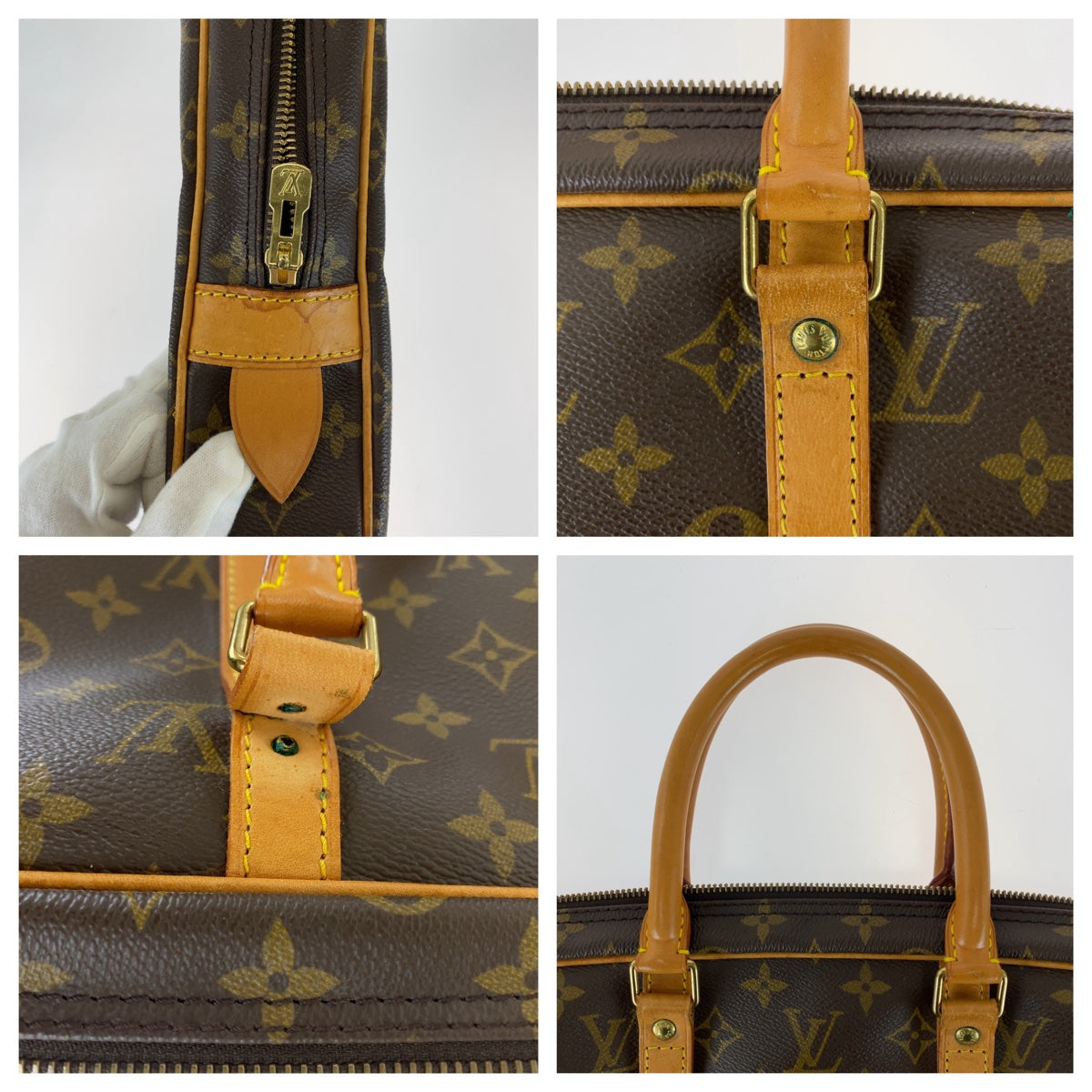 11505
LOUIS VUITTON ルイヴィトン モノグラム ポルトドキュマン ヴォワヤージュ ブラウン ベージュ ゴールド金具 PVC / レザー M53361 ビジネスバッグ ブリーフケース A4収納  メンズ