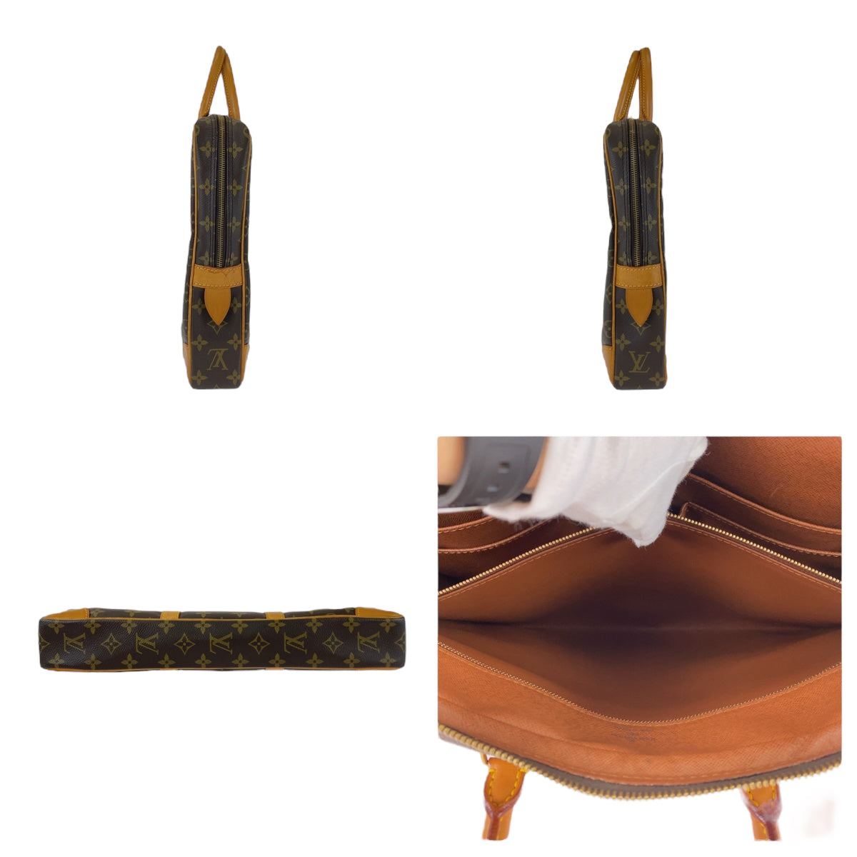 11505
LOUIS VUITTON ルイヴィトン モノグラム ポルトドキュマン ヴォワヤージュ ブラウン ベージュ ゴールド金具 PVC / レザー M53361 ビジネスバッグ ブリーフケース A4収納  メンズ
