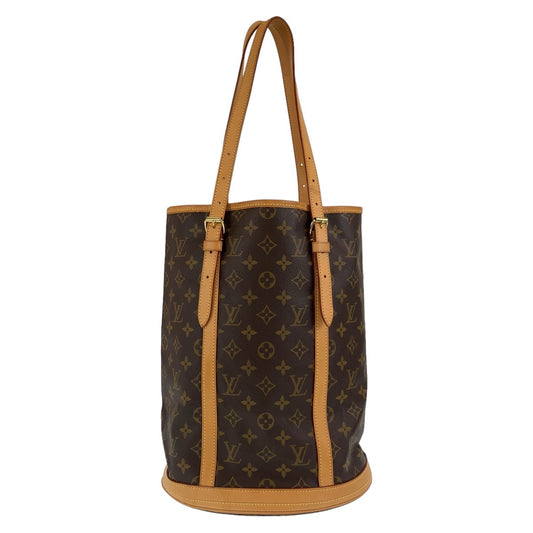 11506
LOUIS VUITTON ルイヴィトン モノグラム バケットGM ブラウン ゴールド金具 PVC / レザー M42236 トートバッグ ショルダーバッグ  レディース