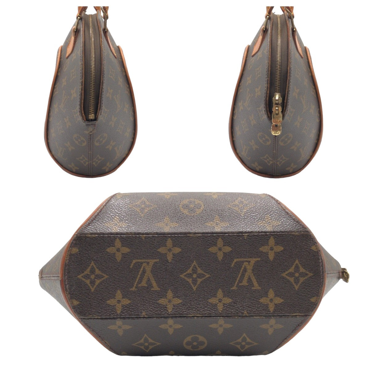 11518
LOUIS VUITTON ルイヴィトン モノグラム エリプスPM ブラウン PVC M51127 ハンドバッグ  レディース