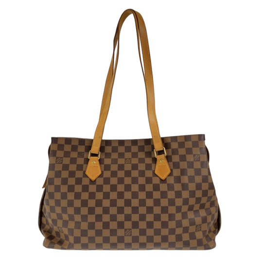 111512
LOUIS VUITTON ルイヴィトン ダミエ コロンビーヌ ブラウン ベージュ ゴールド金具 PVC / レザー N99037 トートバッグ ショルダーバッグ  レディース