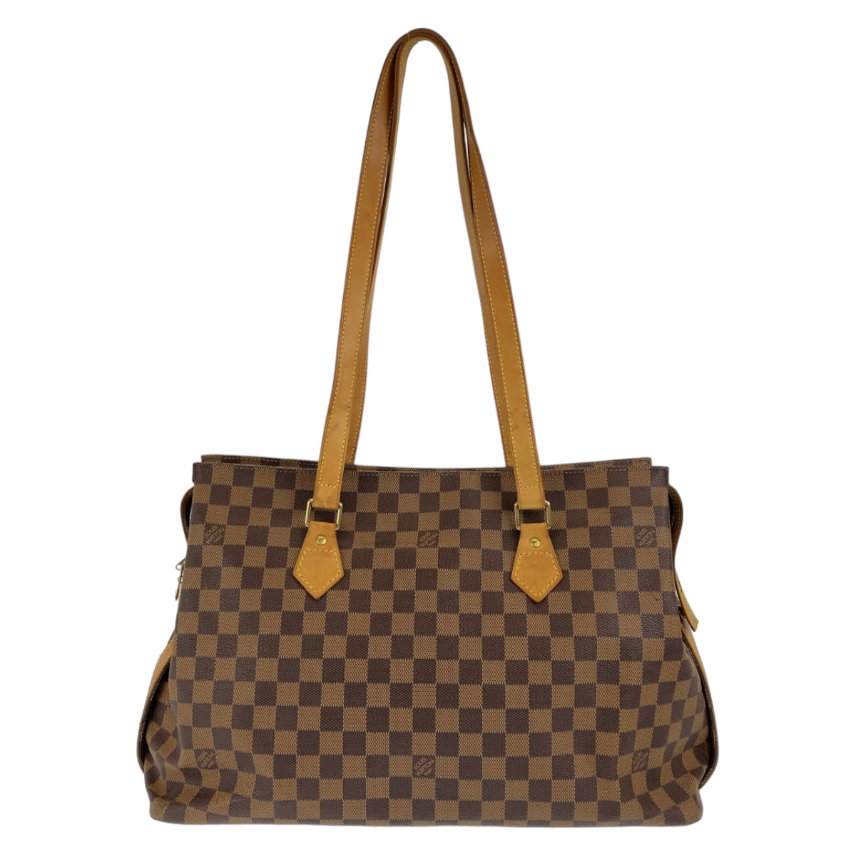 111512
LOUIS VUITTON ルイヴィトン ダミエ コロンビーヌ ブラウン ベージュ ゴールド金具 PVC / レザー N99037 トートバッグ ショルダーバッグ  レディース