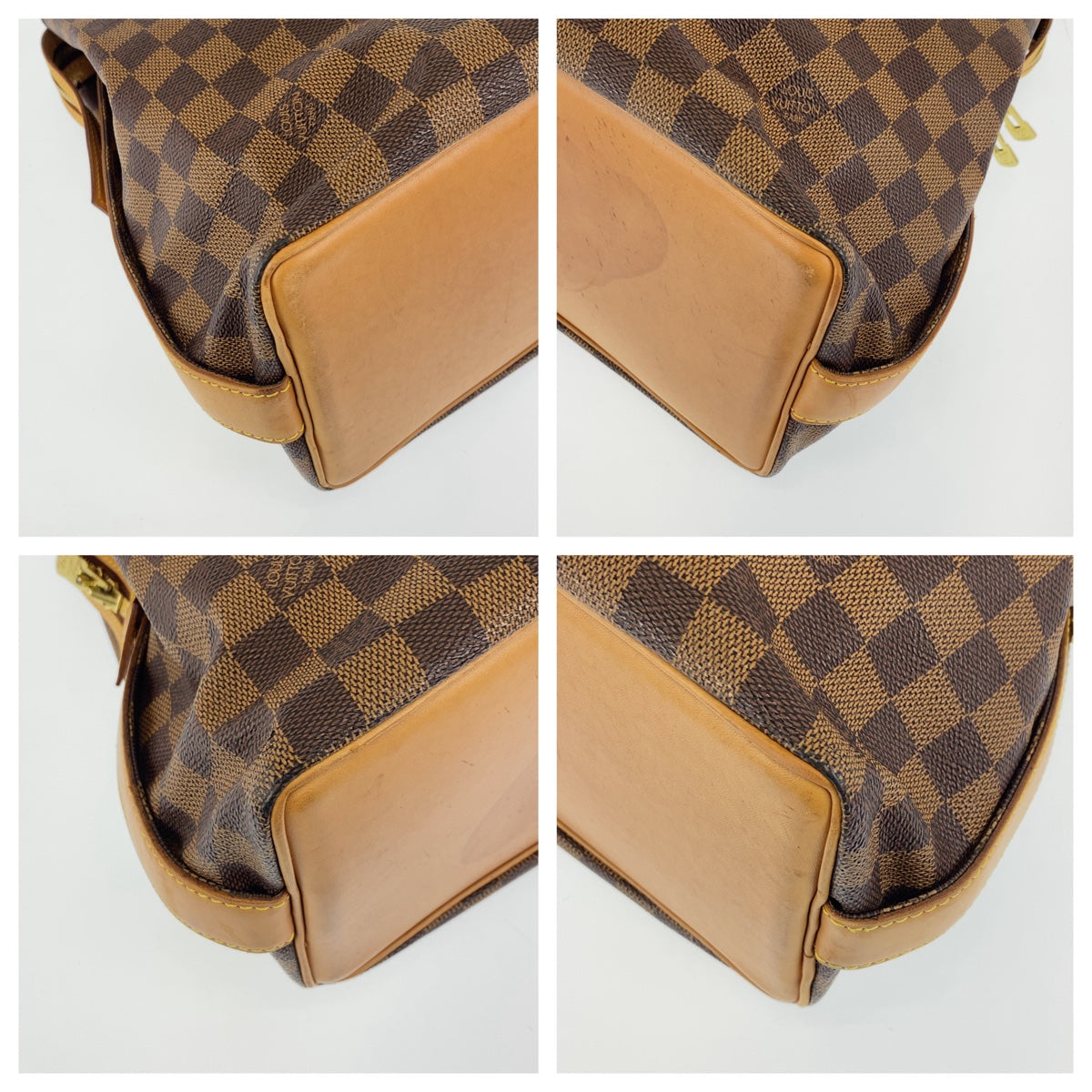 111512
LOUIS VUITTON ルイヴィトン ダミエ コロンビーヌ ブラウン ベージュ ゴールド金具 PVC / レザー N99037 トートバッグ ショルダーバッグ  レディース
