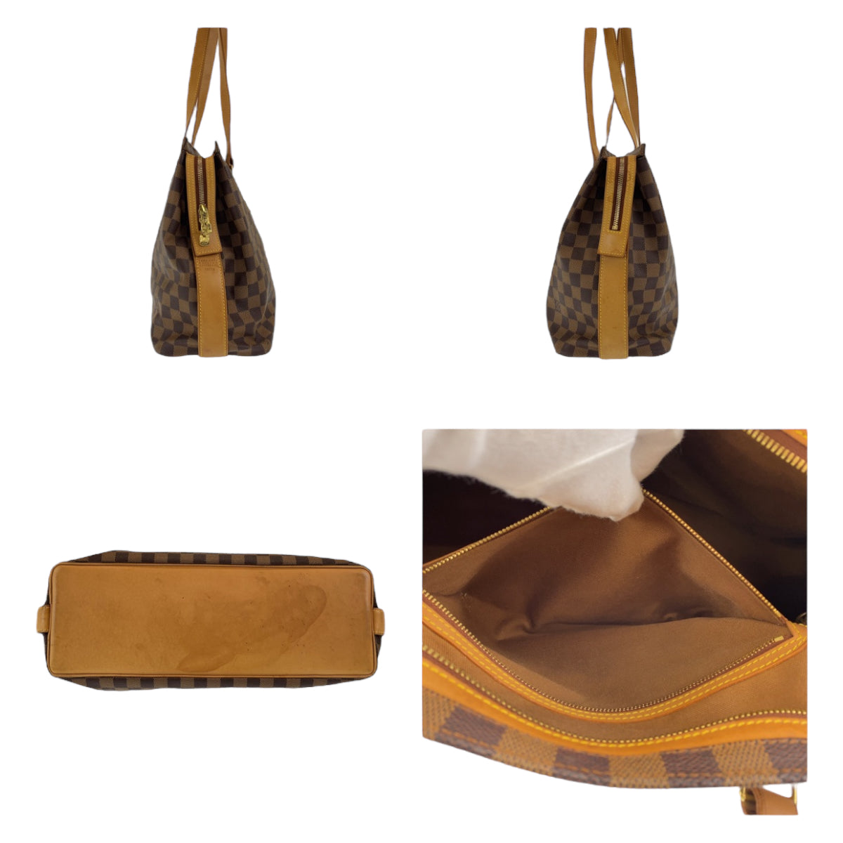 111512
LOUIS VUITTON ルイヴィトン ダミエ コロンビーヌ ブラウン ベージュ ゴールド金具 PVC / レザー N99037 トートバッグ ショルダーバッグ  レディース
