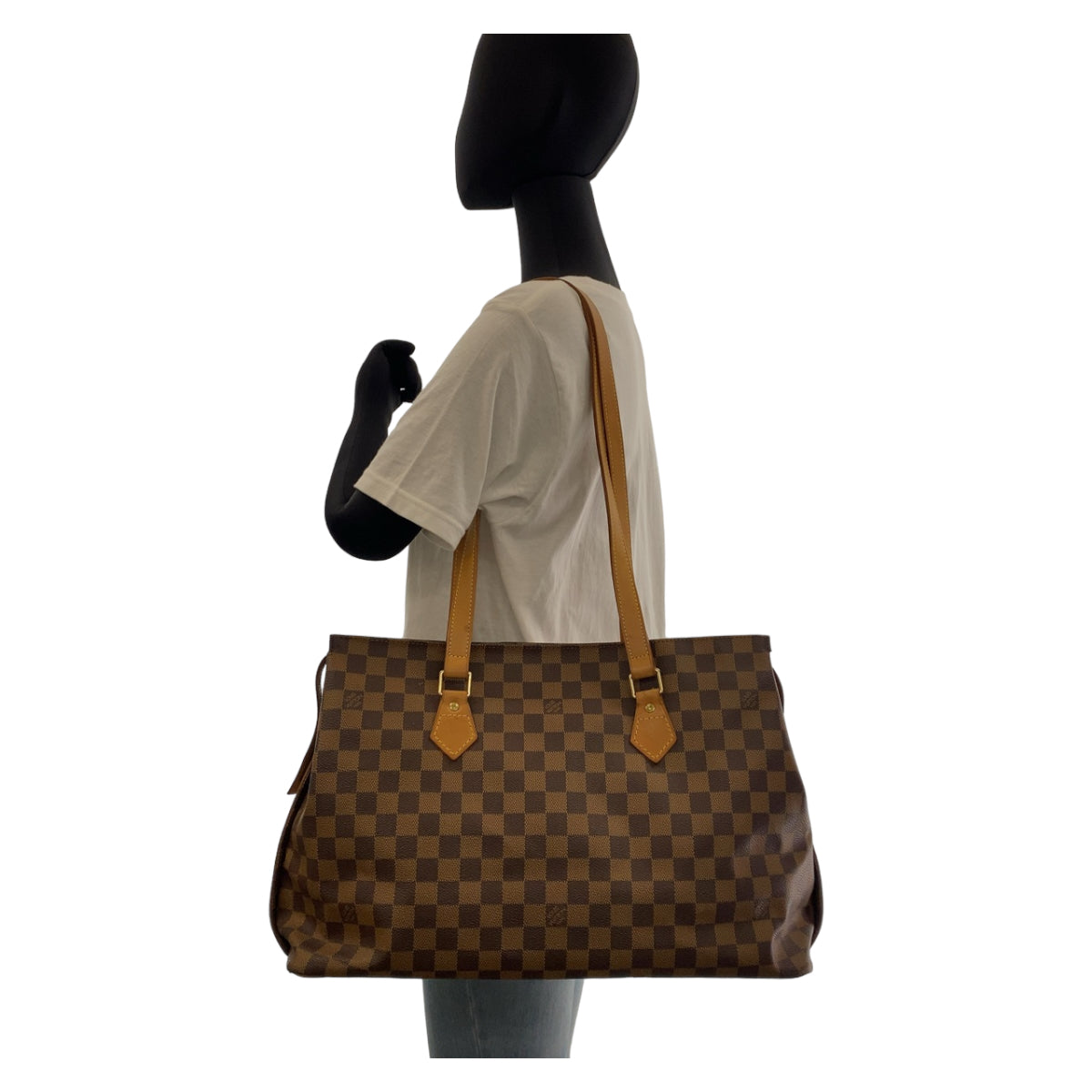 111512
LOUIS VUITTON ルイヴィトン ダミエ コロンビーヌ ブラウン ベージュ ゴールド金具 PVC / レザー N99037 トートバッグ ショルダーバッグ  レディース