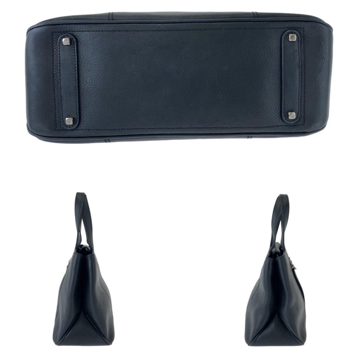 Salvatore Ferragamo サルヴァトーレフェラガモ ガンチーニ ブラック 黒 シルバー金具 レザー トートバッグ ハンドバッグ  レディース