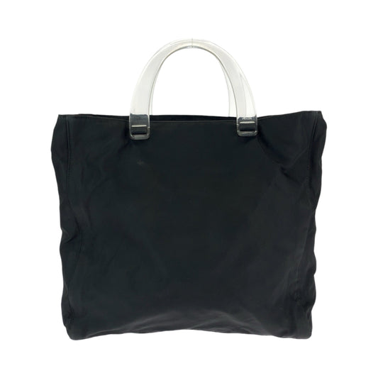 12406
PRADA プラダ テスート 三角ロゴプレート クリアハンドル ブラック 黒 クリア ナイロン B8169 トートバッグ ハンドバッグ  レディース