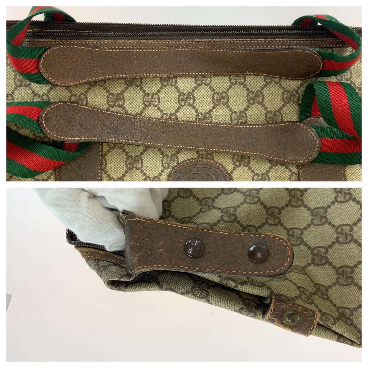 11529
GUCCI グッチ ヴィンテージ オールドグッチ シェリーライン インターロッキング ブラウン ベージュ GGスプリームキャンバス / レザー 156 19 012 ボストンバッグ 男女兼用  メンズ