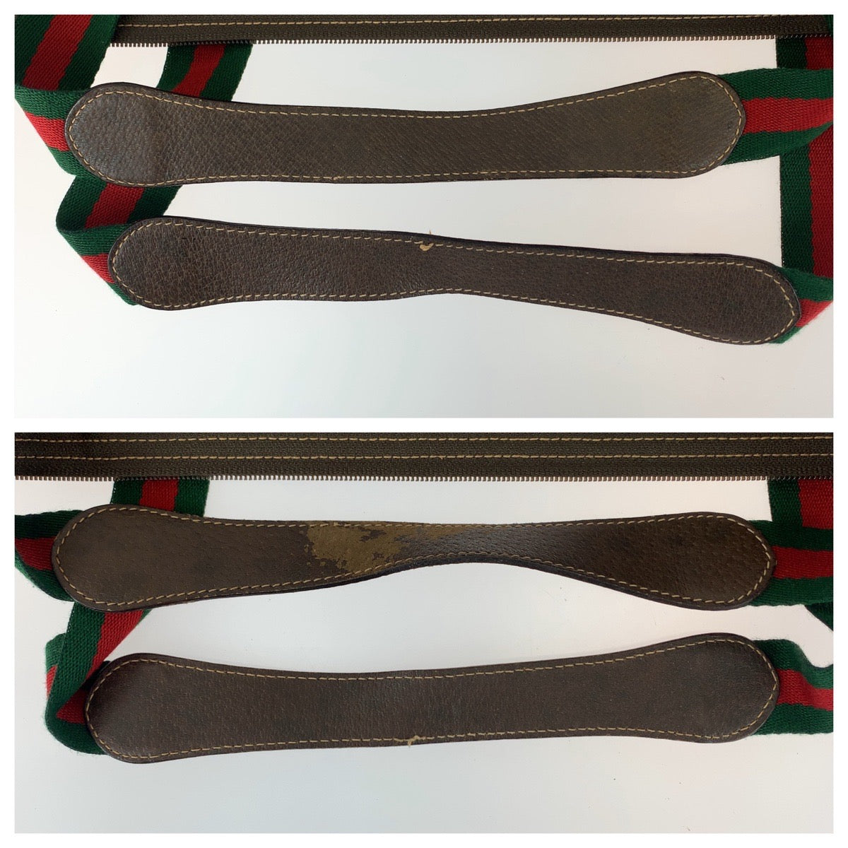 11530
GUCCI グッチ ヴィンテージ オールドグッチ シェリーライン インターロッキング 男女兼用 ブラウン ベージュ GGスプリームキャンバス / レザー 156 19 014 ボストンバッグ トートバッグ  メンズ
