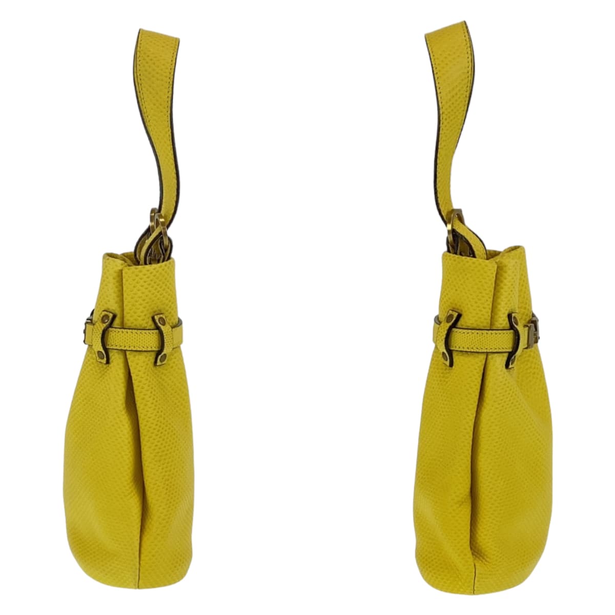 11531
GUCCI グッチ イエロー ゴールド金具 レザー 109076 ミニハンドバッグ バニティバッグ  レディース