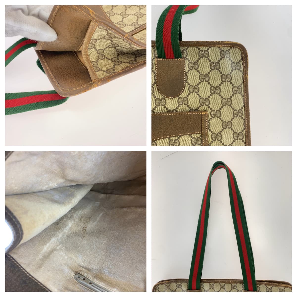 11541
GUCCI グッチ ヴィンテージ オールドグッチ シェリーライン インターロッキング ブラウン ゴールド金具 GGスプリームキャンバス / レザー 89 02 997 トートバッグ ショルダーバッグ 男女兼用  レディース