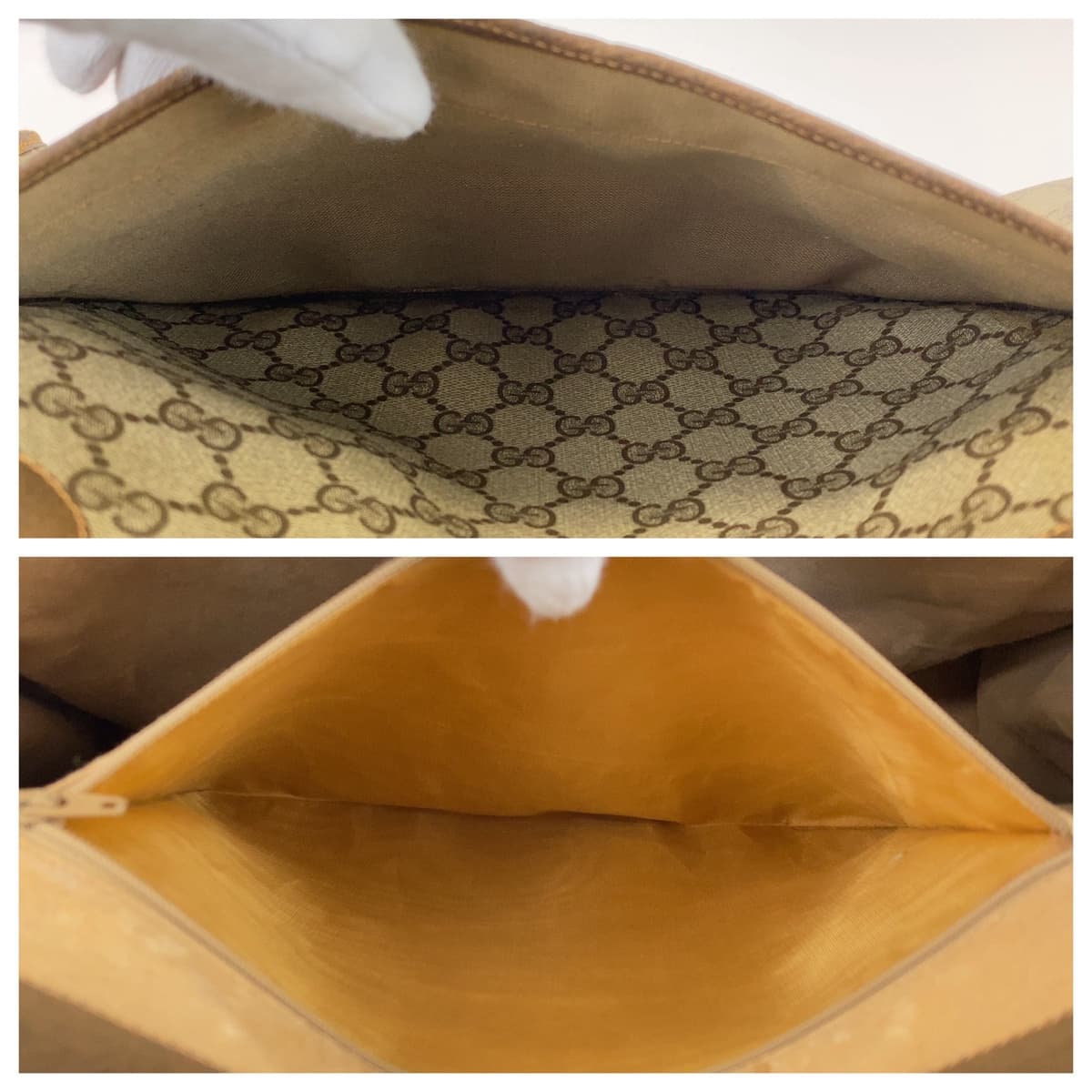 11541
GUCCI グッチ ヴィンテージ オールドグッチ シェリーライン インターロッキング ブラウン ゴールド金具 GGスプリームキャンバス / レザー 89 02 997 トートバッグ ショルダーバッグ 男女兼用  レディース