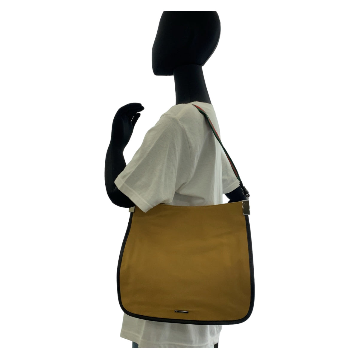 12403
 GUCCI Gucci Sherry Line Beige Silver Hardware Canvas 001 4321 2684 Shoulder Bag for Women