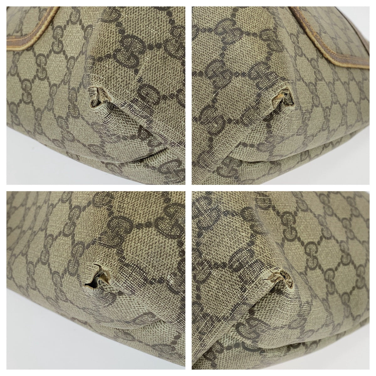 11542
GUCCI グッチ ヴィンテージ オールドグッチ シェリーライン ブラウン GGスプリームキャンバス / レザー 89 02 003 トートバッグ ショルダーバッグ 男女兼用  レディース
