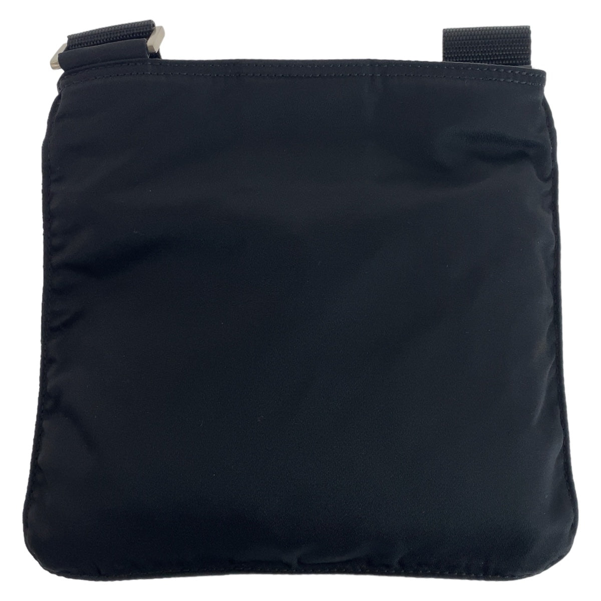 PRADA Prada Tessuto Triangle Logo Plate Black Silver Hardware Nylon Crossbody Shoulder Bag for Women