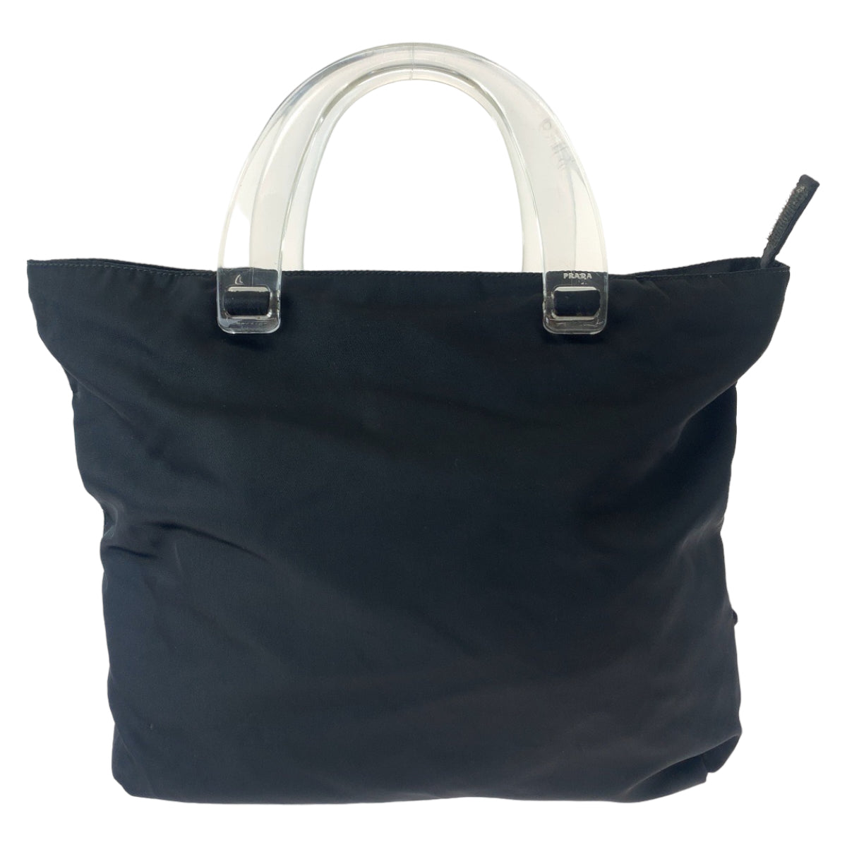 11546
PRADA プラダ テスート クリアハンドル ブラック 黒 クリア ナイロン B8169 トートバッグ ハンドバッグ  レディース
