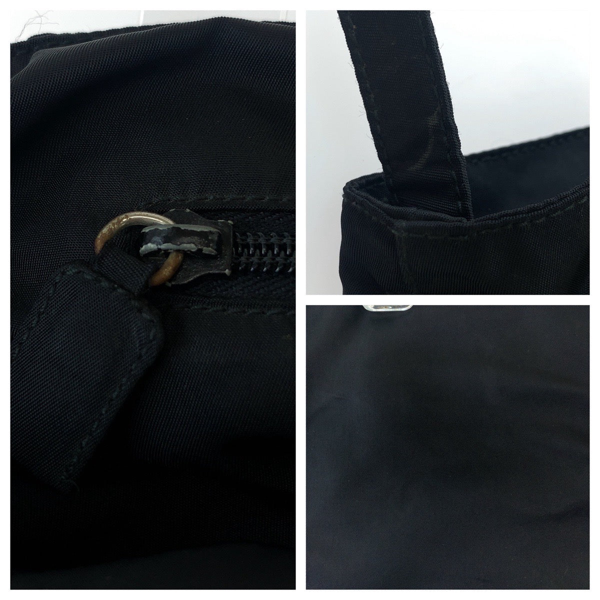 11546
PRADA プラダ テスート クリアハンドル ブラック 黒 クリア ナイロン B8169 トートバッグ ハンドバッグ  レディース